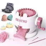 SENTRO 22 Needle Knitting Machine, Knitting Loom Set Round Weaving Loom for Kids, Bunny Shaped Smart Weaver, Hat Sock Scarf Loom, STEM Toys Arts and Crafts Knitting Kit for Girls