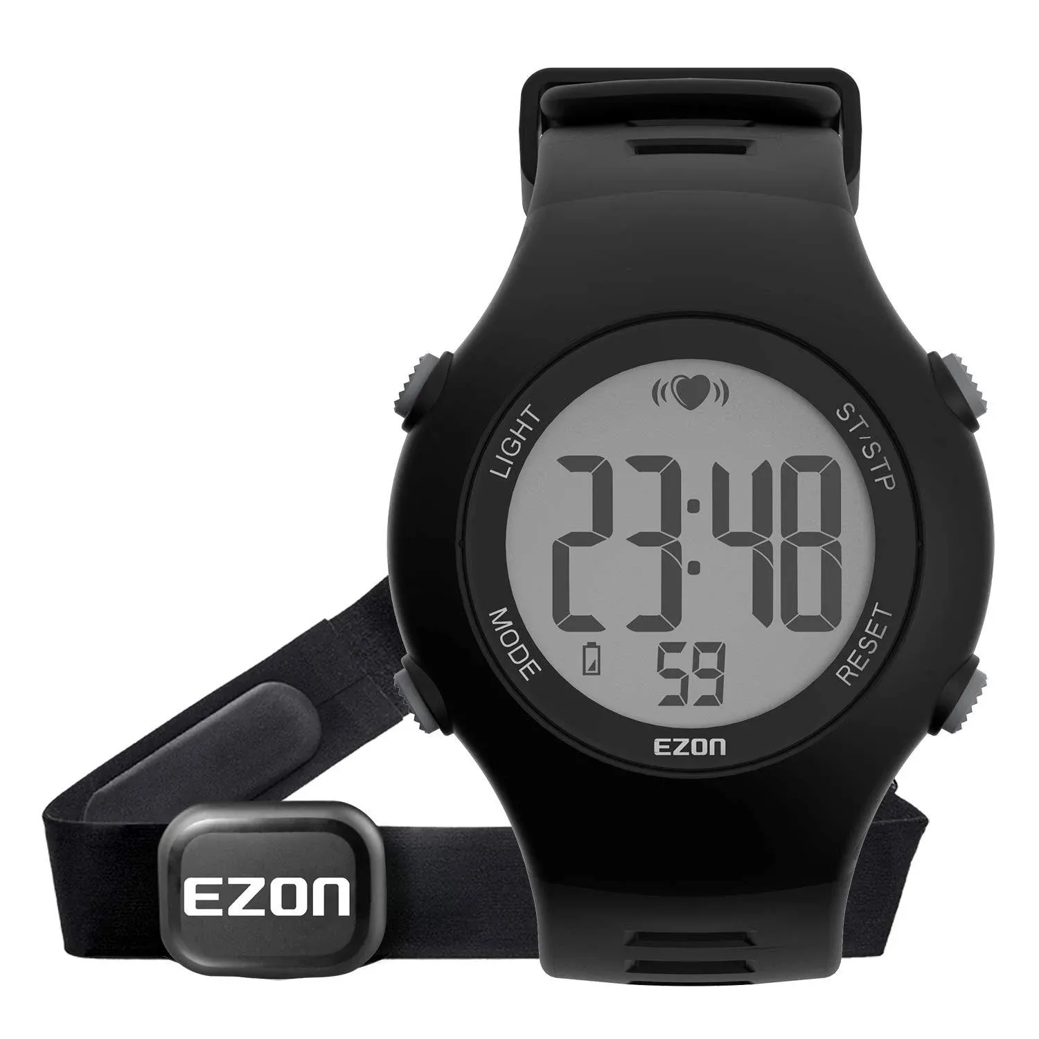 EZON T037 Sports Wristwatch Digital Heart Rate Monitor Outdoor Running Watch ...