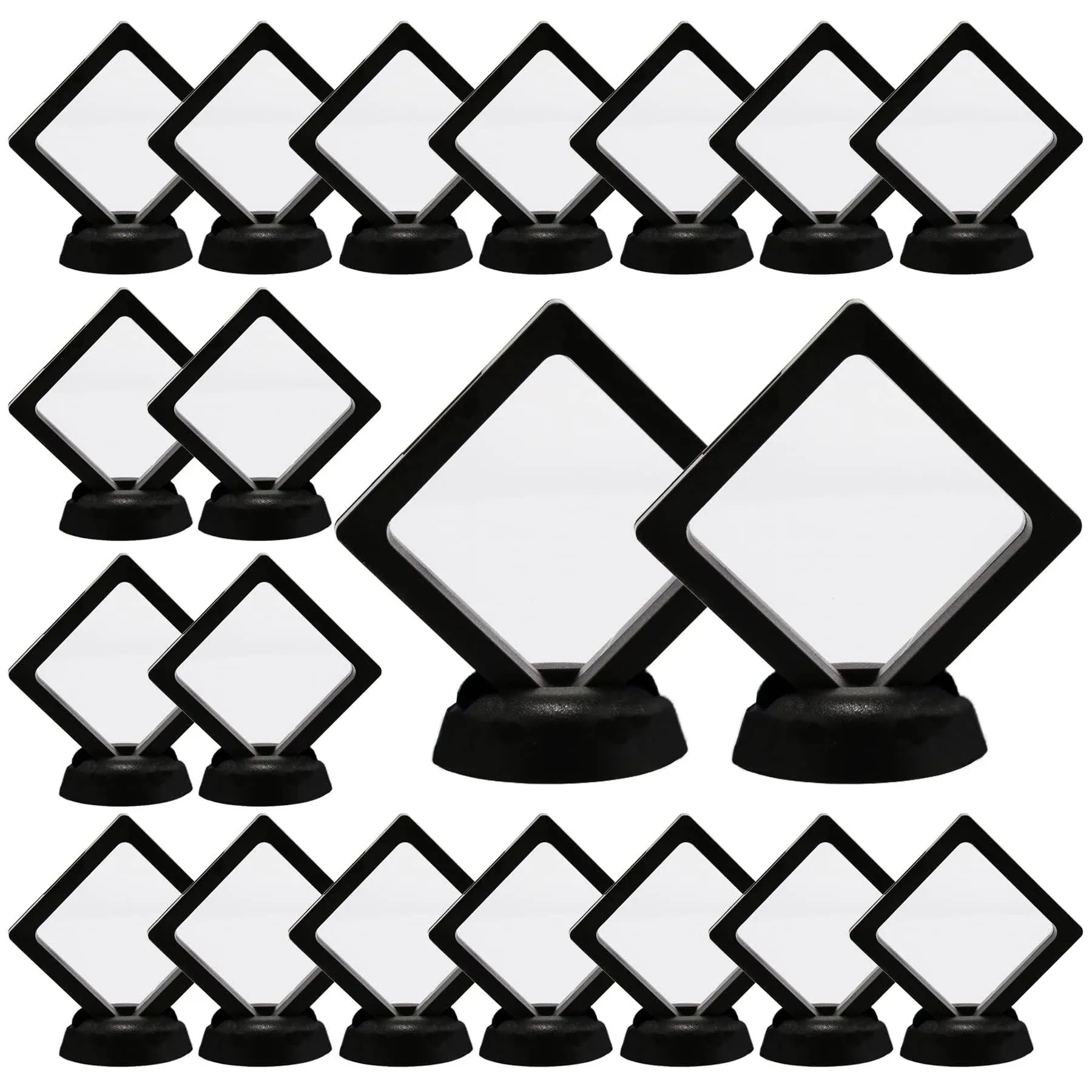 Szehap Set of 20 Pcs 3D Floating Display Case, 2.75 x 2.75 x 0.8 Inch, Jewelry