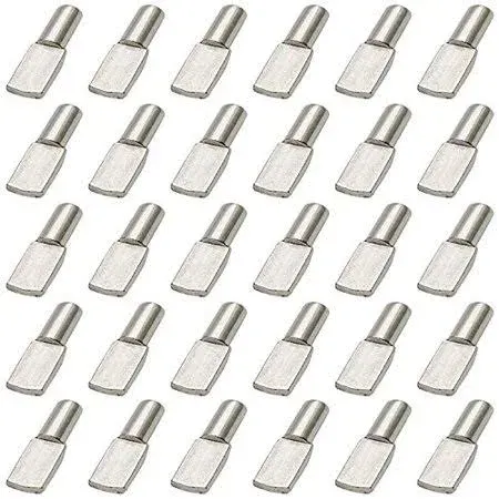 5mm Shelf Support Shelf Pins Kit 60Pcs Nickel Plated Spoon Shape Cabinet Furn...