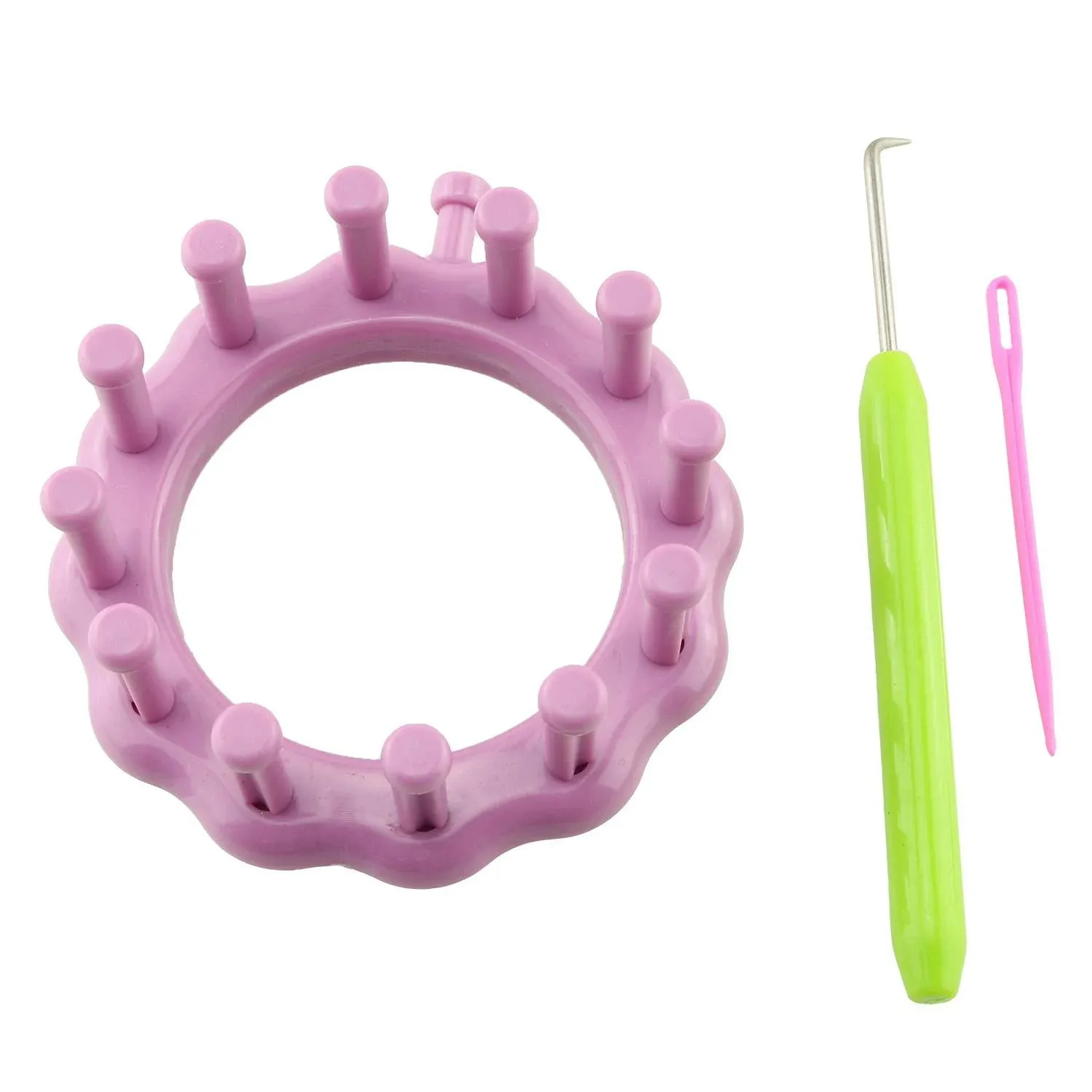 HJ Garden 1Set Knitting Device Round Knitting Loom Plastic Hat Weaving Looms Kit ...