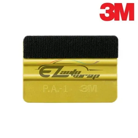 3M Detailer Yellow Gold Plastic Squeegee with Felt Tool Kit Decal Vinyl Wrap Tint ...