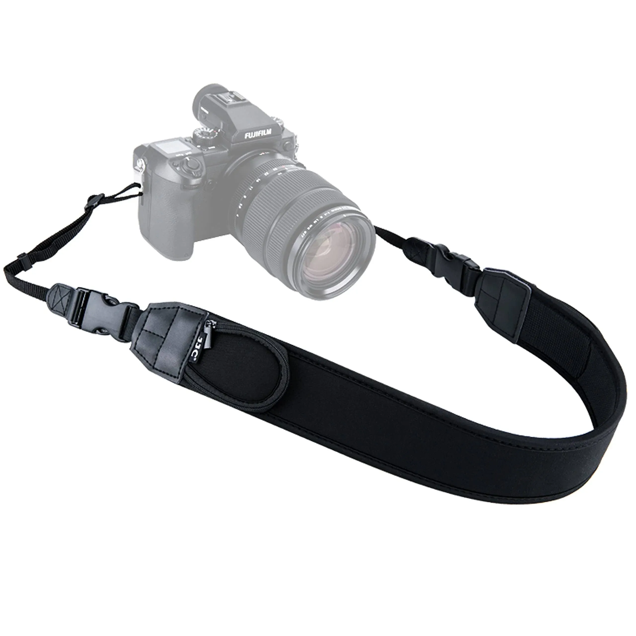 New JJC Neoprene Neck Strap with 2pockets Shoulder fatigue for Canon DSLR Camera