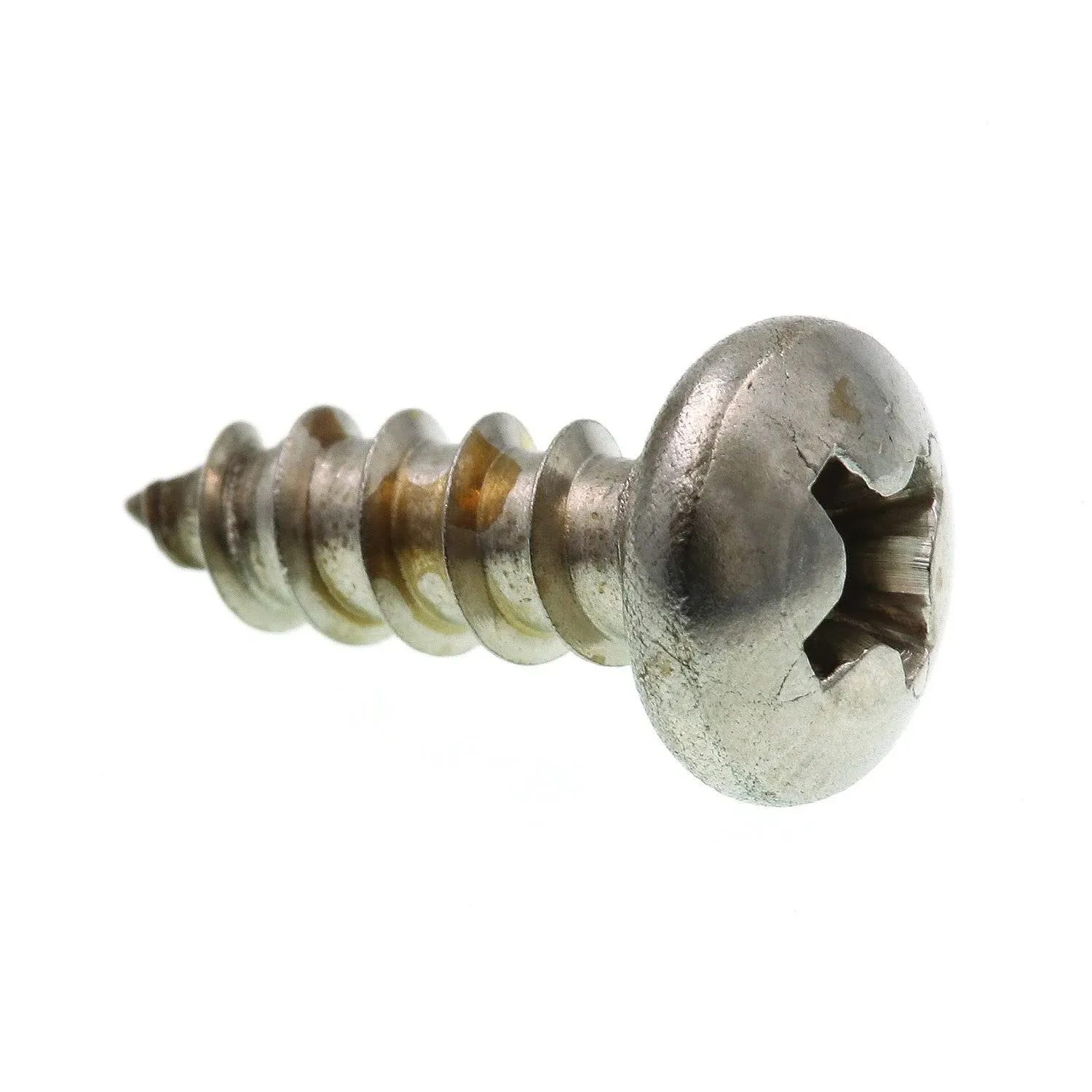 Sheet Metal Screw, Self-Tap Pan Head Phil Driv #8 X 1/2in 18-8 Stainless Steel 25PK