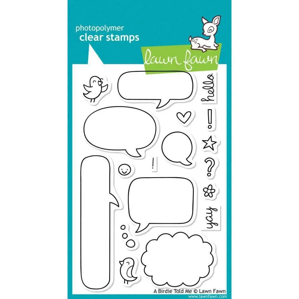 Lawn Fawn - A Birdie Told Me - clear stamp set