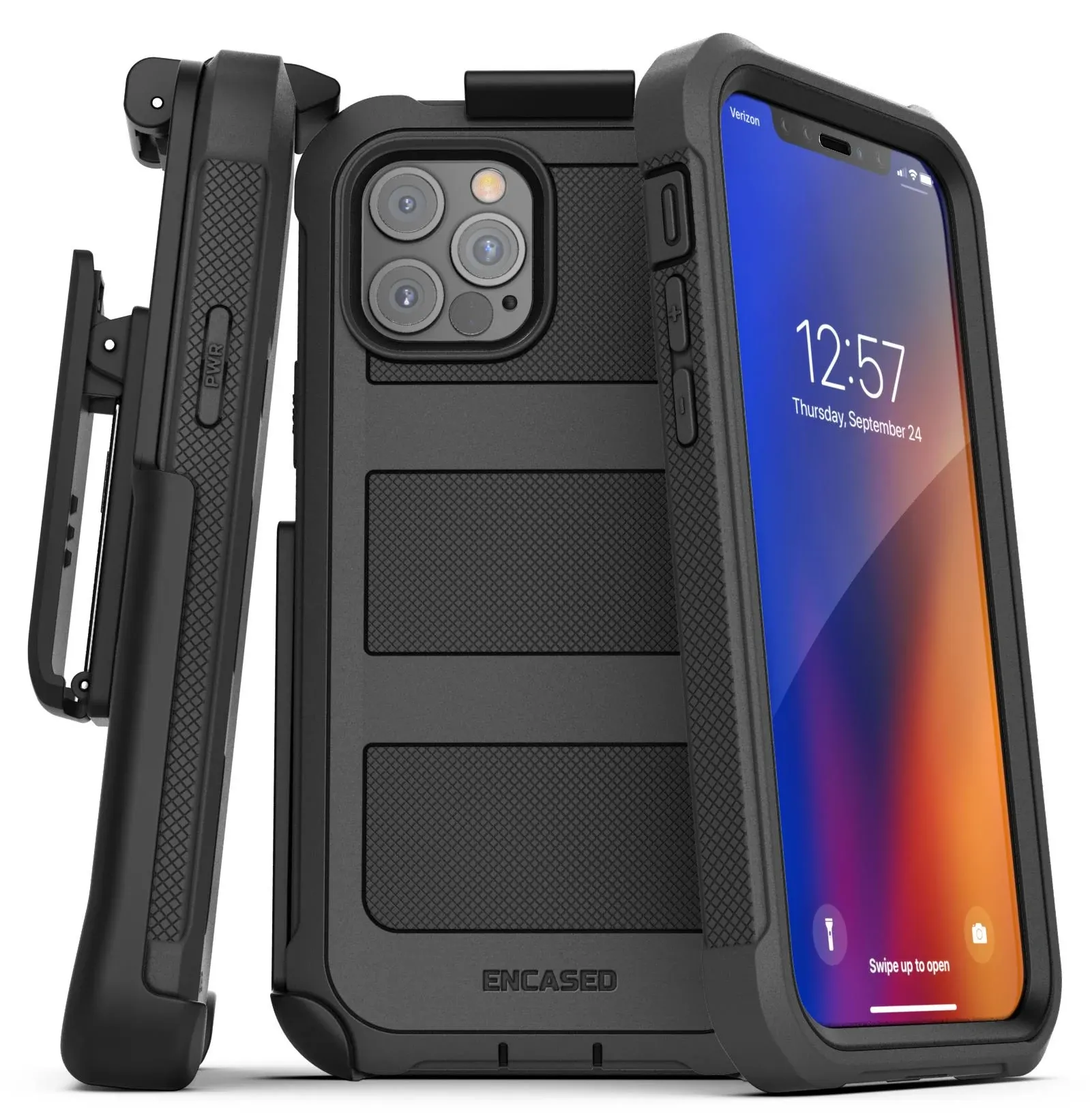 iPhone 12 Pro Falcon Shield Case and Holster Black