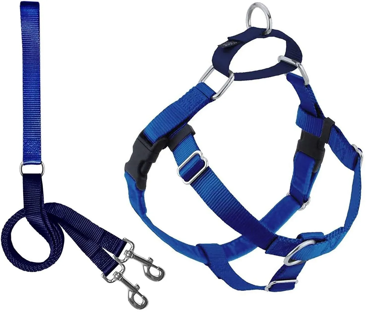 2 Hounds Design Freedom No-Pull Dog Harness Training Package X-Small Blue