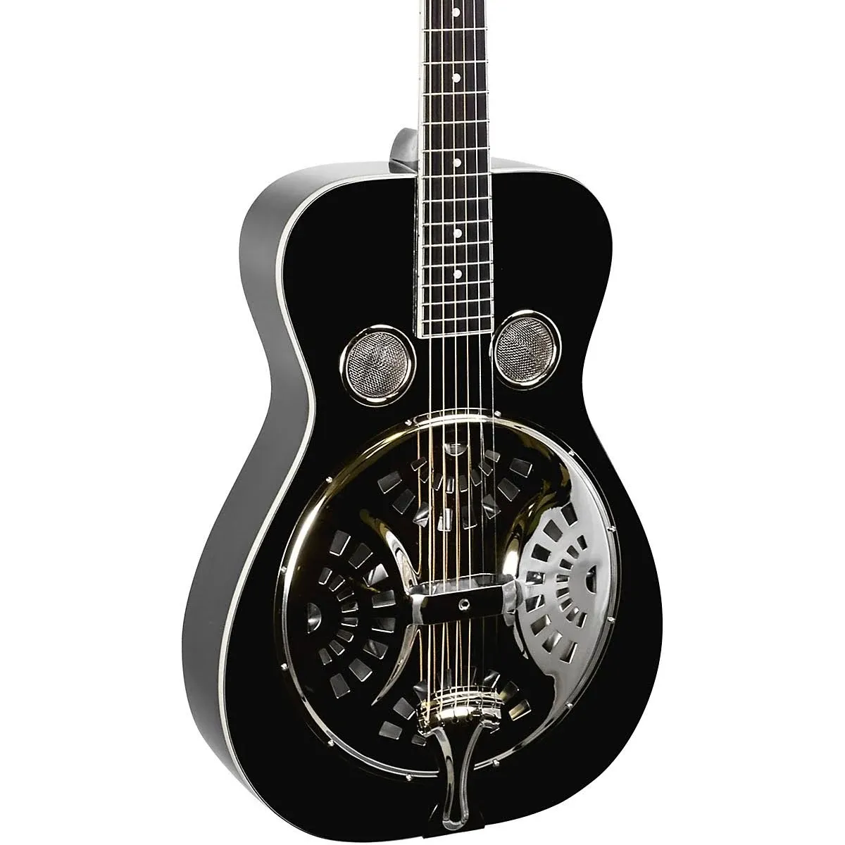 Recording King Rr-36 Maxwell Series Round Neck Resonator Guitar Gloss Black