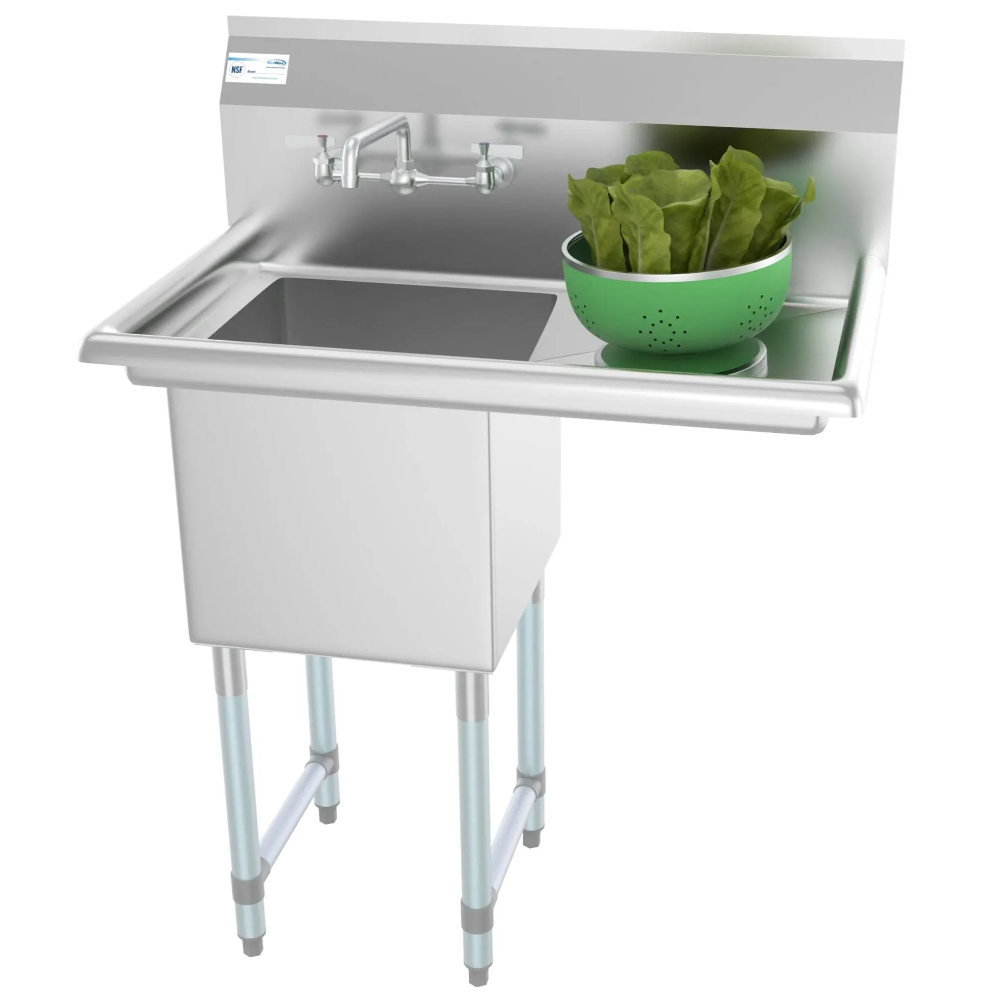 Koolmore SA151512-15R3FA Sink 1-compartment 33&quot;W X 21&quot;D X 44-1/2&quot;H Overall