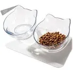 Luck Dawn Double Elevated Cat Bowls with Raised Stand