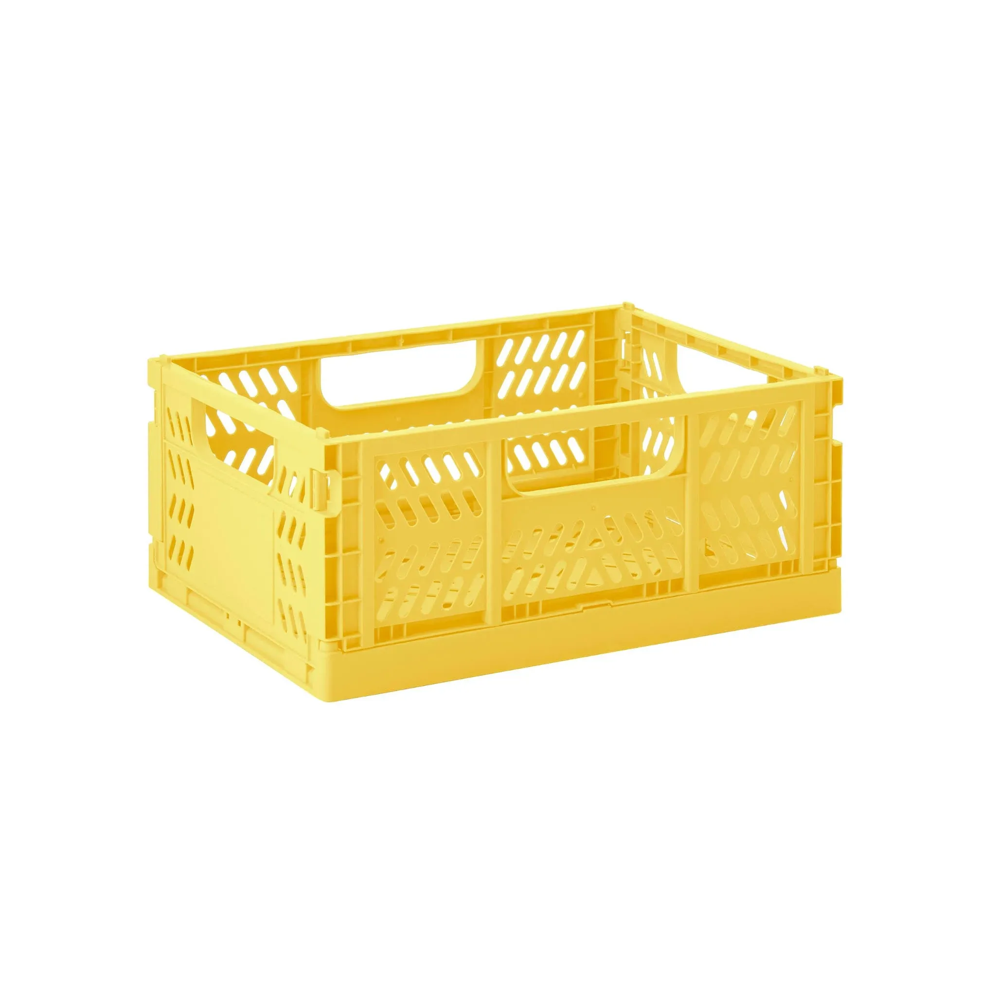 3 Sprouts Modern Folding Crate - Medium - Yellow