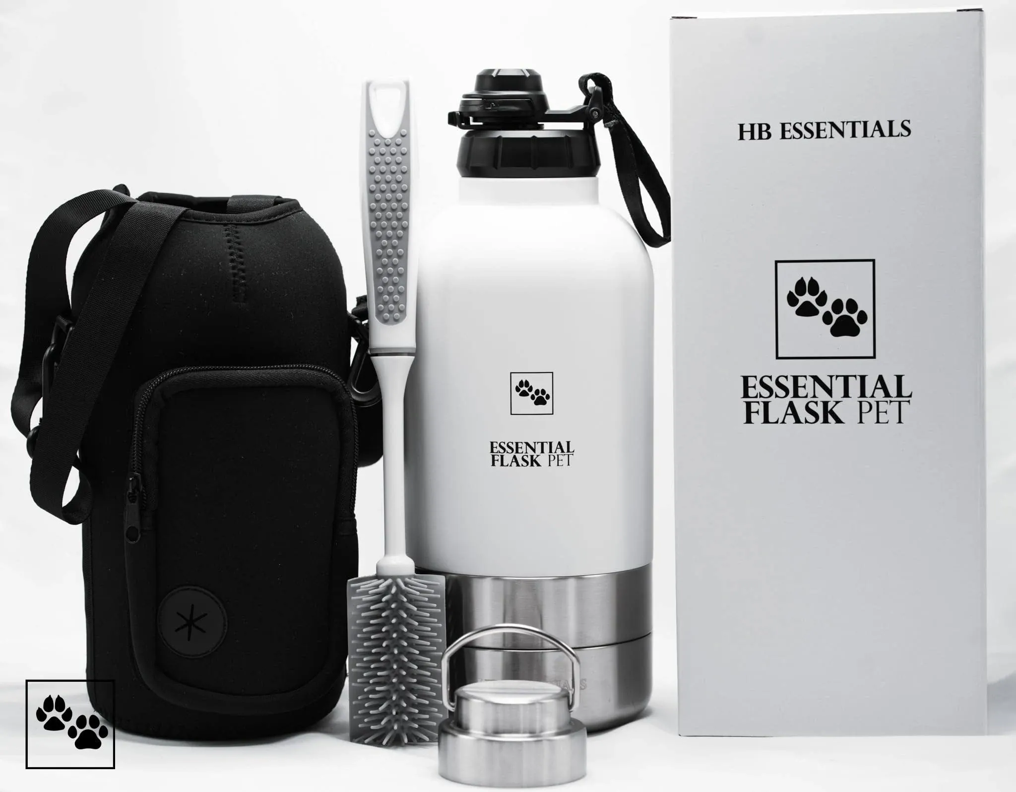 Essential Flask Pet 64 oz - Portable Dog Water Bottle W Bowl - All-in-One Travel ...