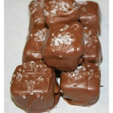 Chocolate Covered Caramels with Sea Salt - No- Guarantee (Milk Chocolate, 2 Pounds)