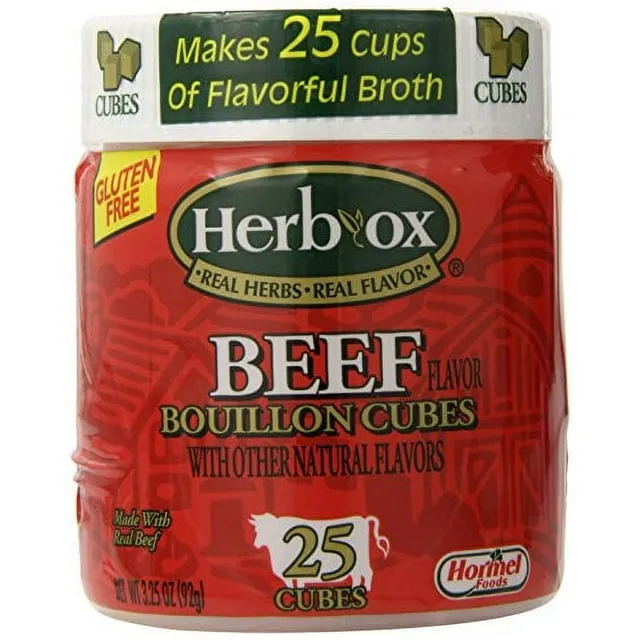 Herbox Bouillon Cubes Beef 25 Cubes, 3.2500-ounces (Pack Of6)