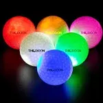 THIODOON New Glow Dark Golf Ball Glow Golf Balls Resettable Time LED Golf Ball Light Up Golf Ball Night Golf Balls Luminous Golf Balls 6 Colors for