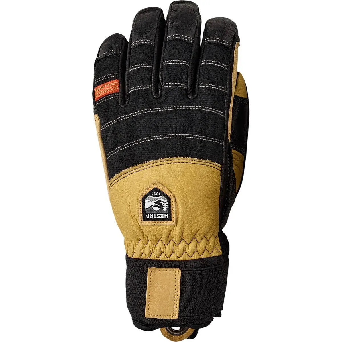 Hestra Unisex Army Leather Ascent 5 Finger Glove, Lined Windproof Mountaineering & Alpine Climbing Gloves for Men & Women