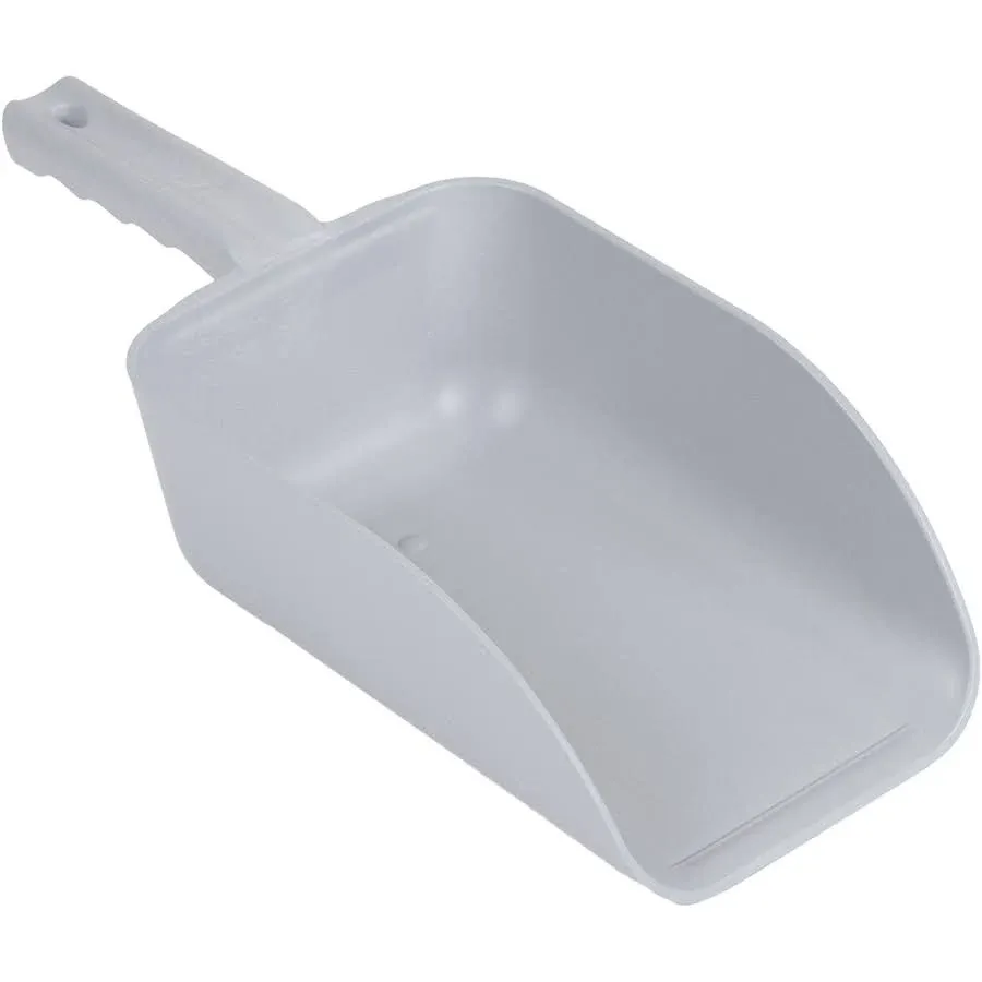 Vikan Remco 6500MD5 White Polypropylene MD Grey Metal Detectable Hand Scoop, 82 oz.