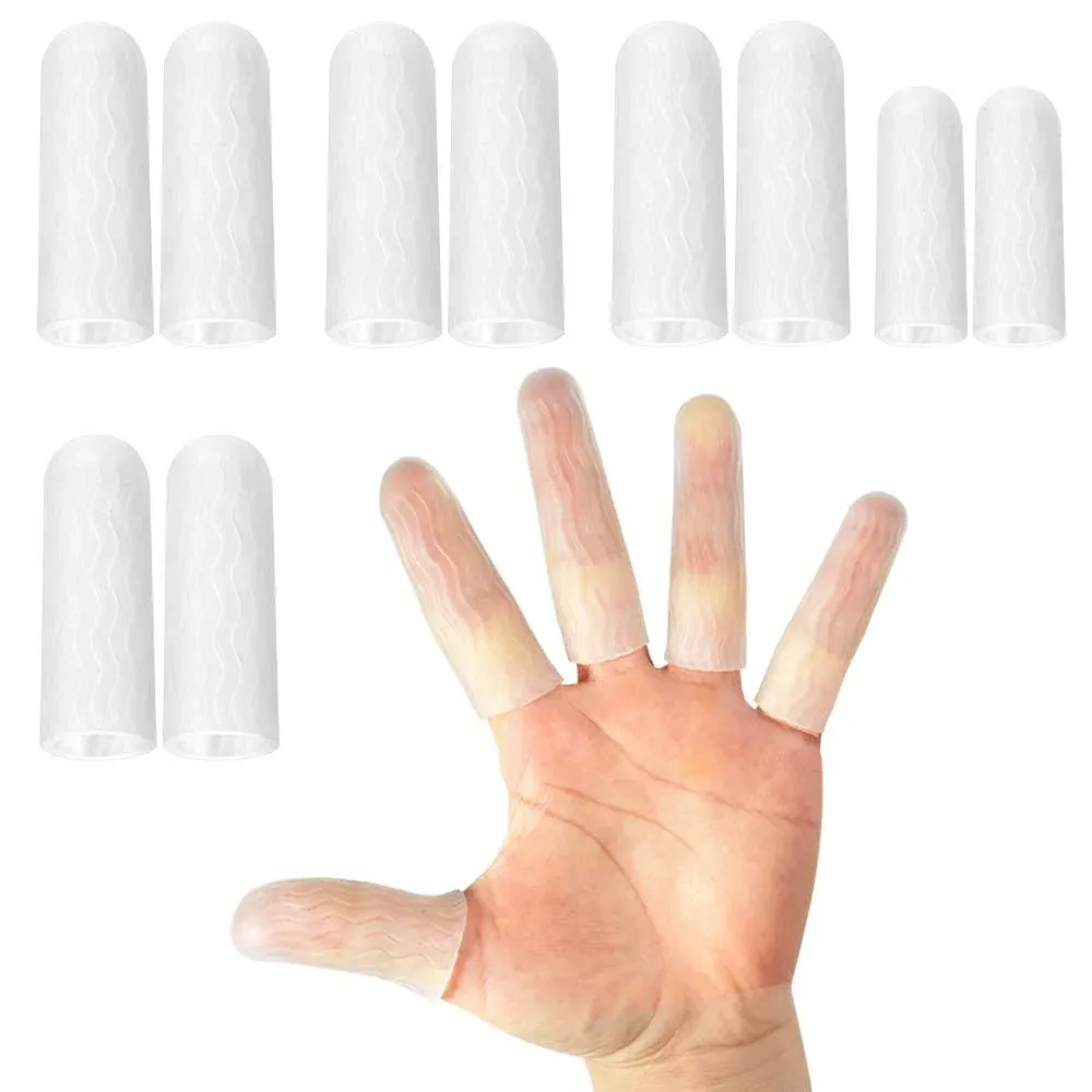 HioIoiH 10 Pack Silicone Finger Protectors,for Man,Gel Finger Cots & Protector ...