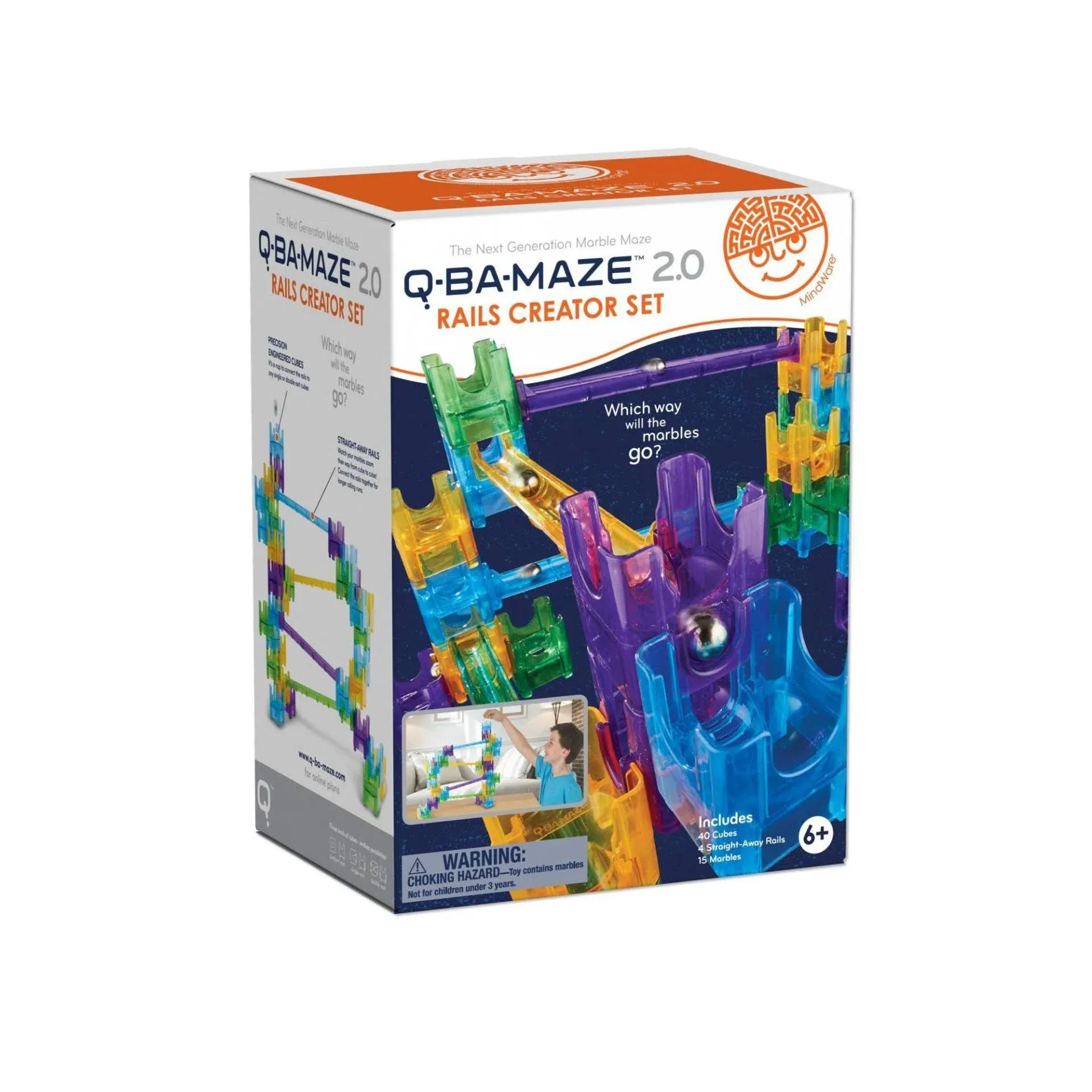 Mindware Q-BA-MAZE 2.0 Rails Creator Set Marble Maze Learning