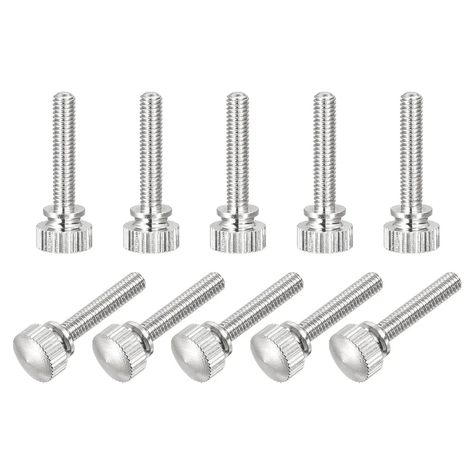 Uxcell Knurled Thumb Screws, M4x20mm Brass Shoulder Bolts Grip Knobs Fasteners ...