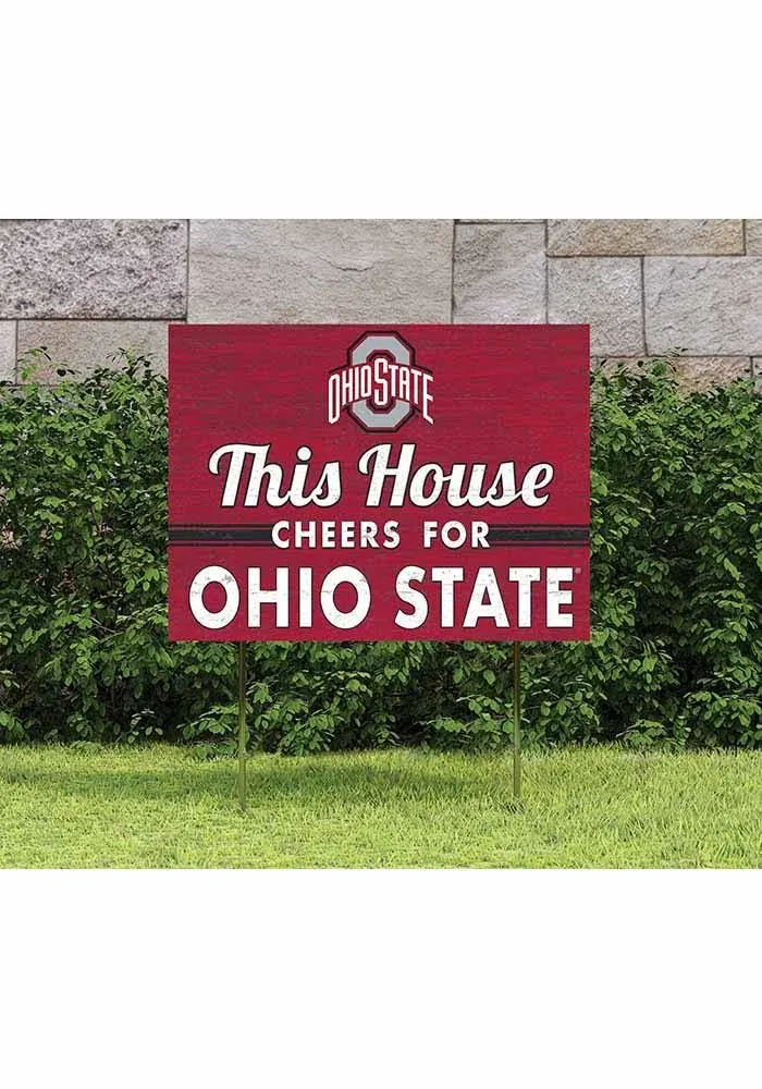 KH Sports Fan (Kindred Hearts) Ohio State Buckeyes 18x24 This House Cheers Yard ...