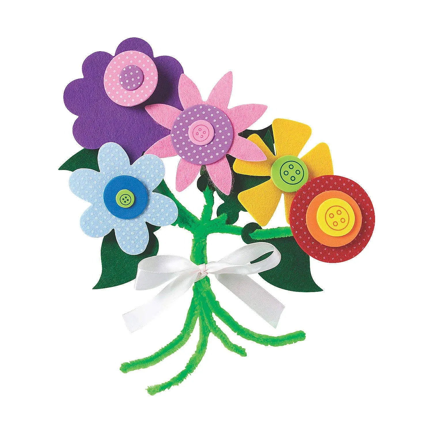 Felt Flower Bouquet Craft Kit - Crafts for Kids and Fun Home Activities