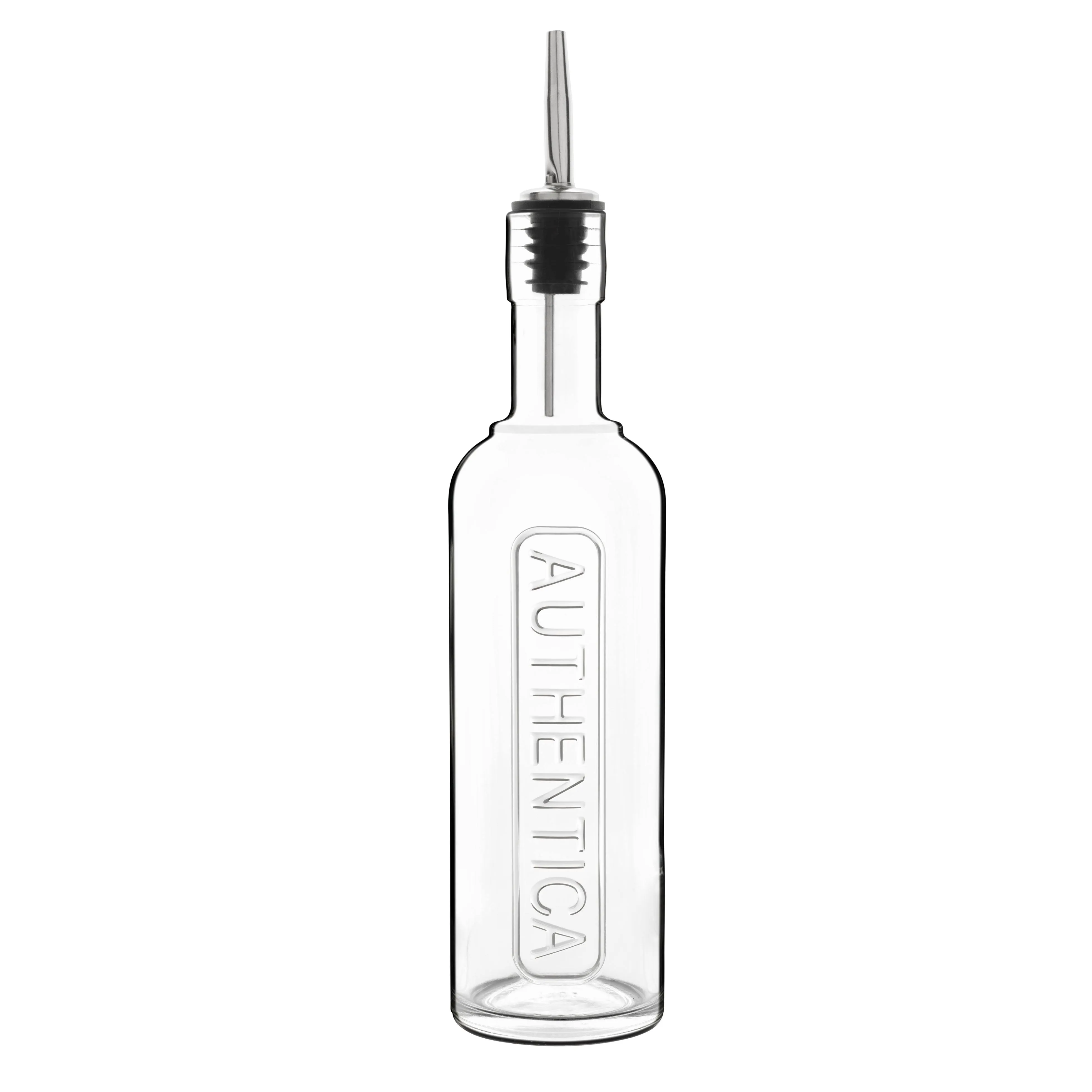 Oiler with stainless steel spout - transparent glass 52.5cl / 17.5oz - Authentica - Bormioli Rocco