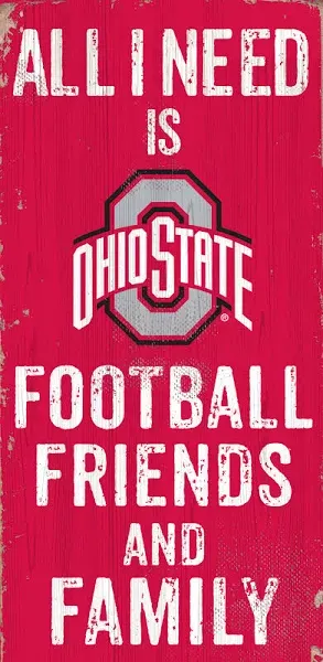 Ohio State Buckeyes 6" x 12" Friends & Family Sign