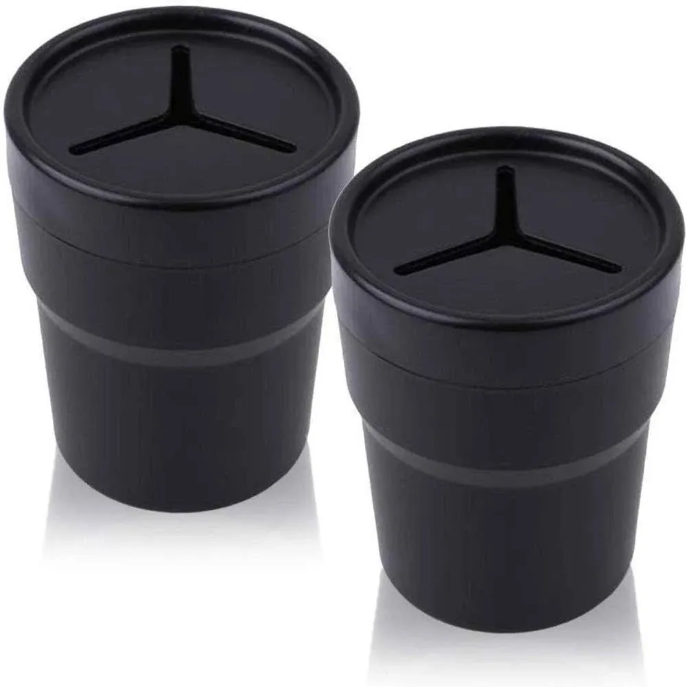 FIOTOK Car Trash Can with Lid, Mini Auto Garbage Can Leakproof Vehicle Trash Bin ...