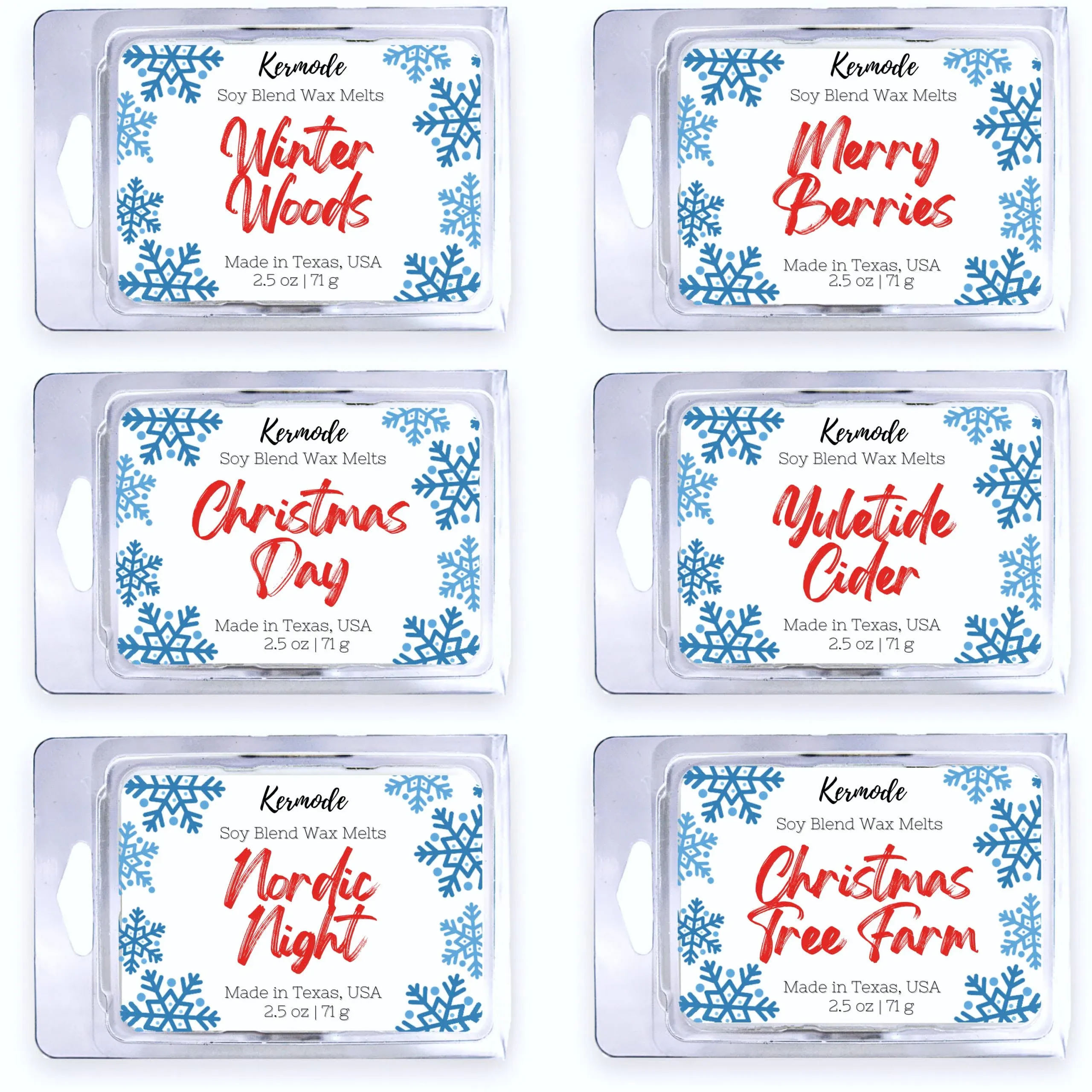 Kermode Christmas Wax Melts - 6 Amazing Winter Scents for Christmas Wax Warmer ...