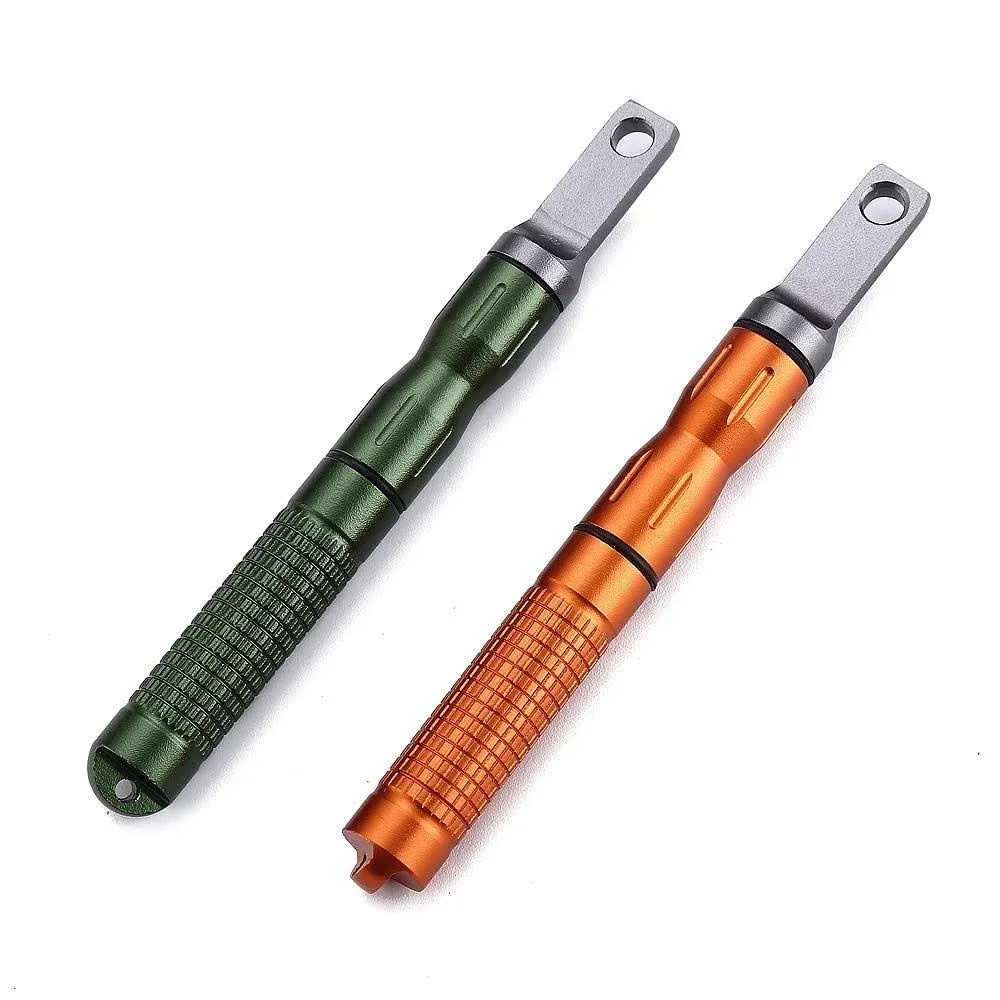 2PCS Compact Fire Starter with Scraper Striker, Replaceable Threaded Ferro Rod Flint Fire Steel Magnesium Rod, an Essential Part for EDC, Emergency Survival Kits, Camping, Hiking, Bush-Craft