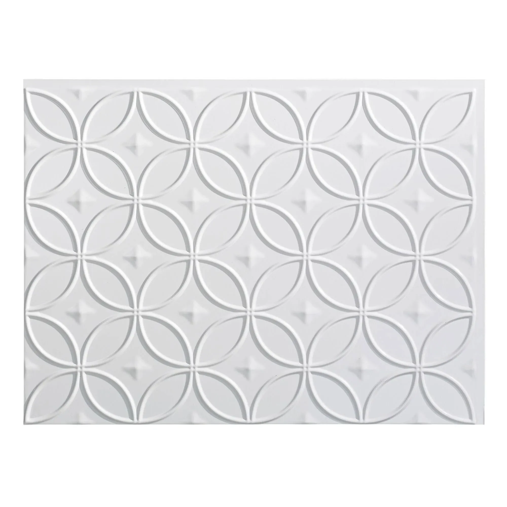 Fasade Backsplash in Rings Gloss White Backsplash Kit