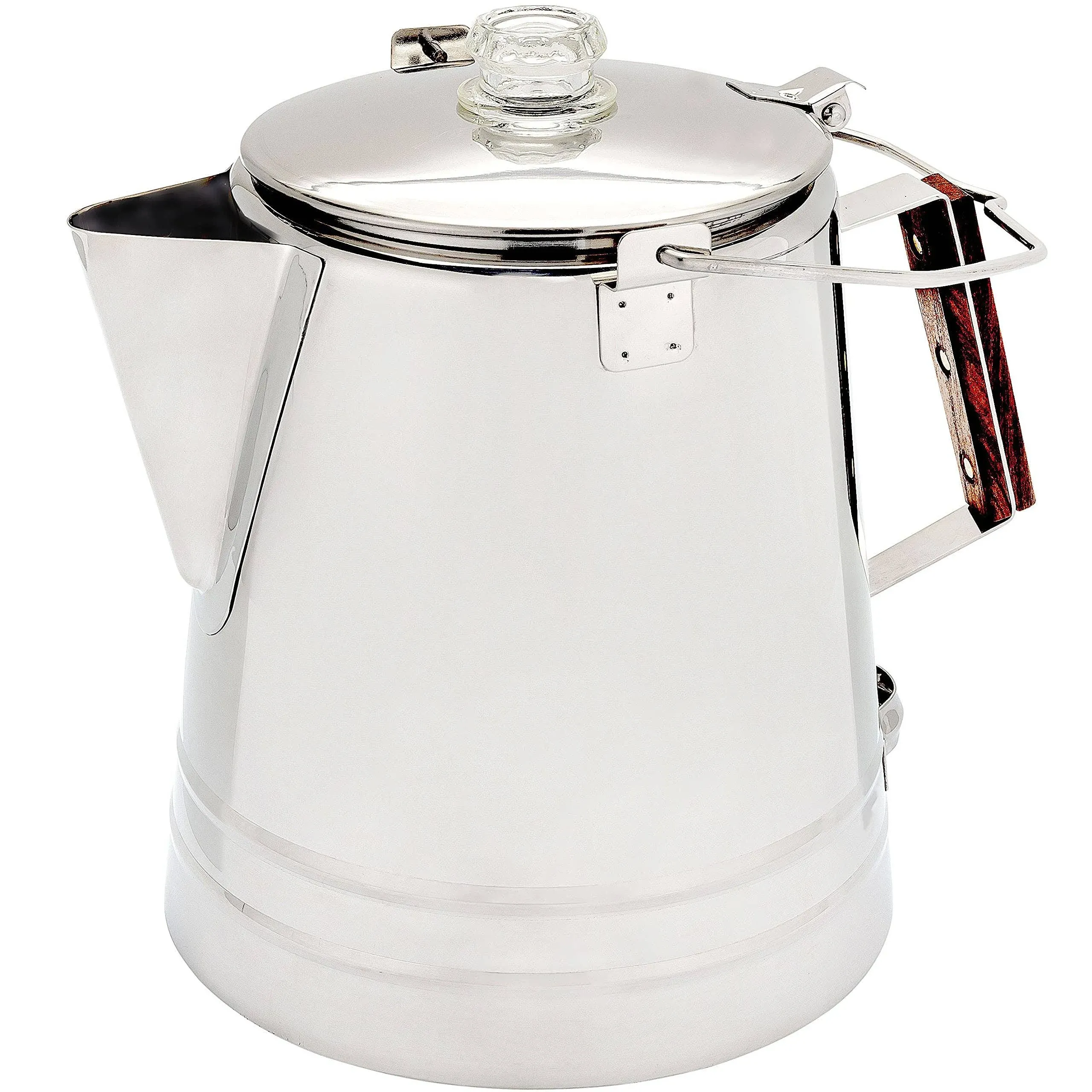 Coletti Butte Camping Coffee Pot - Stainless Steel 14-Cup Maker for Outdoors  Stovetop