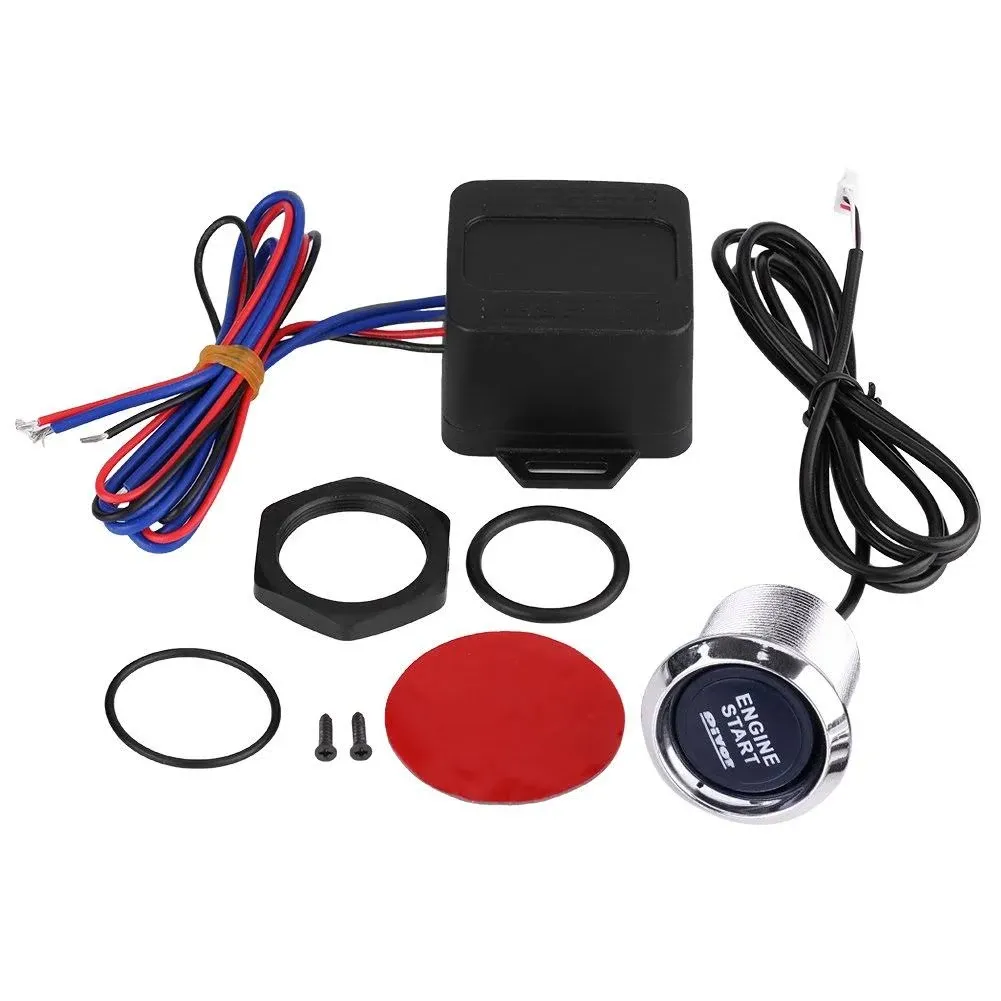 Qiilu Keyless Ignition Kit Universal 12V Car Vehicle Engine Start Push Button ...