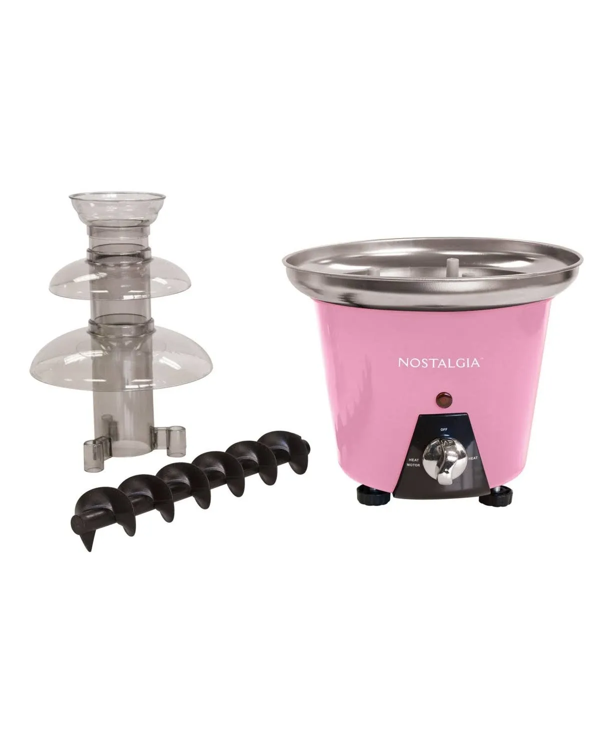 Nostalgia Pink Chocolate Fountain - 3-Tier Party Fondue Fountain with 24-Ounce Capacity - Perfect for Sweet and Savory Dipping Fun Lowes.com