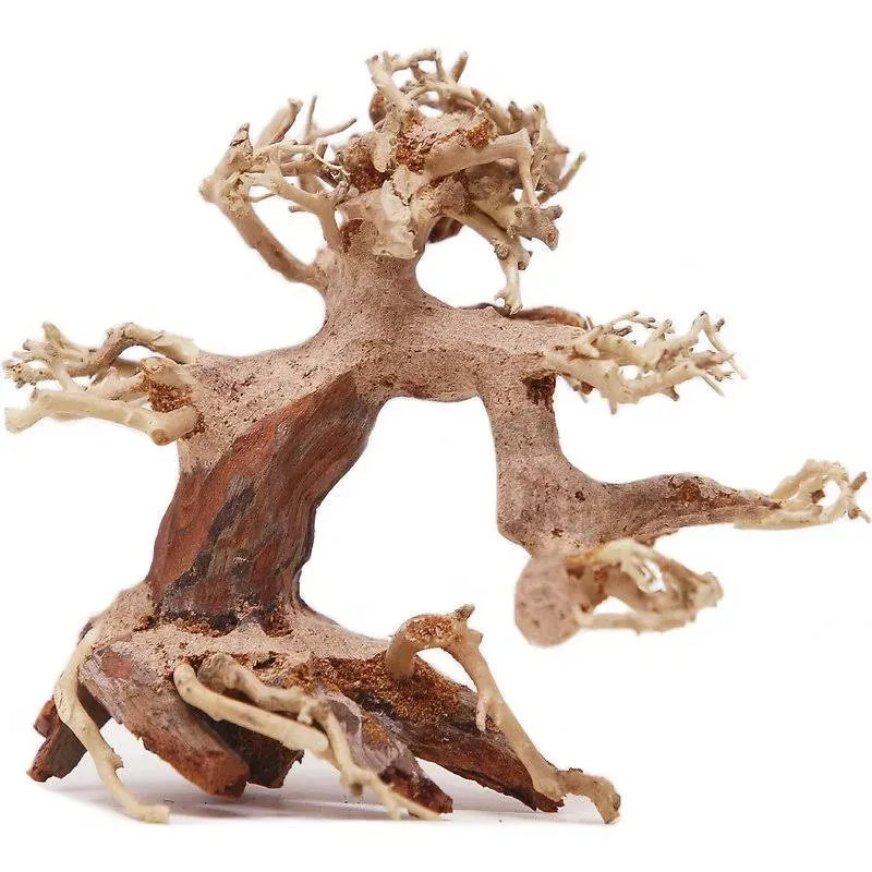 Bonsai Driftwood Aquarium Tree AMX (8 inch Height) Natural, Handcrafted Fish Tank ...