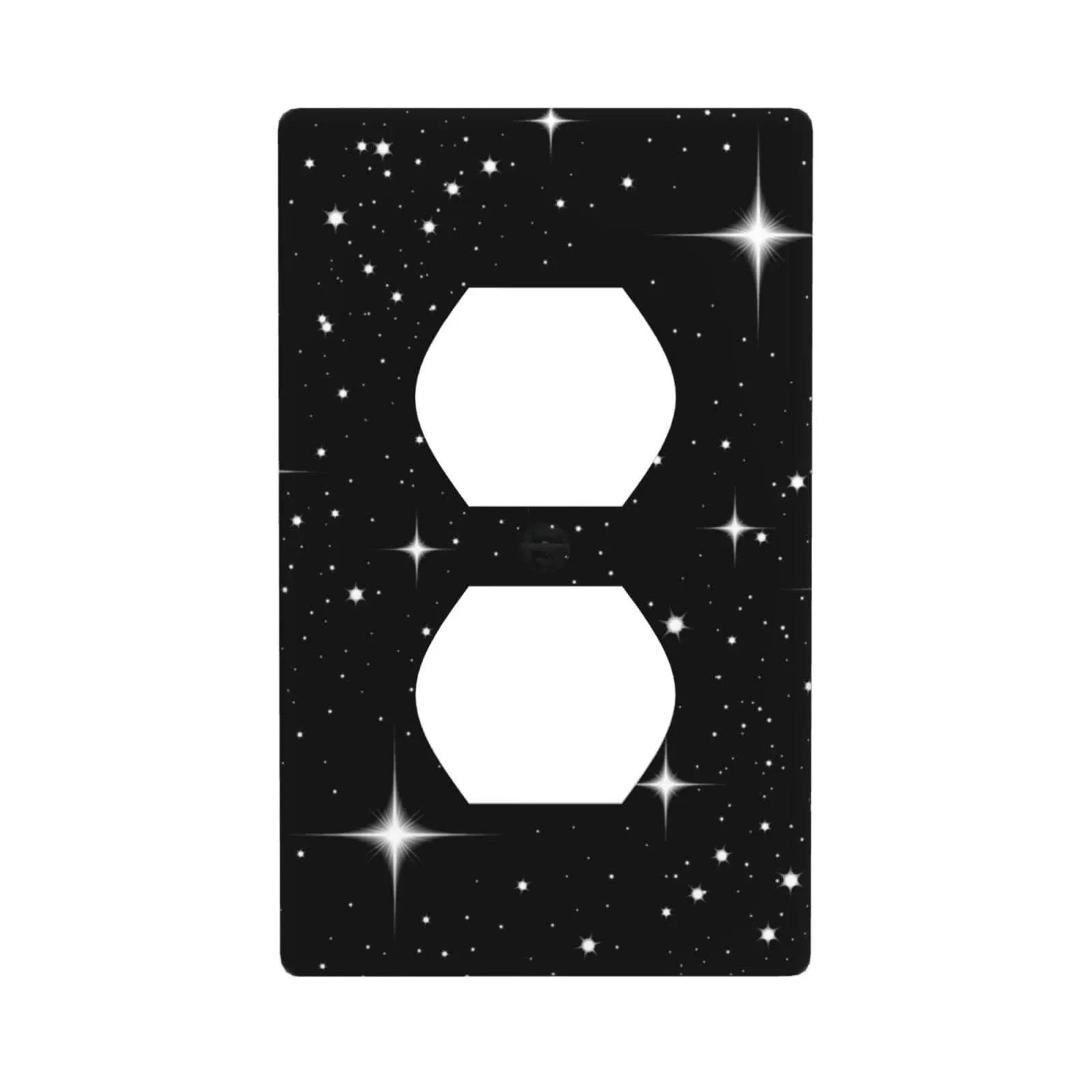 Galaxy Starry Sky Black Light Switch Cover Decorative 1 Gang Single Outlet Cover ...