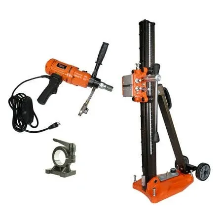 Cayken 6in. Diamond Core Drill Rig with 580F Adjustable Angle Vacuum Plate Stand