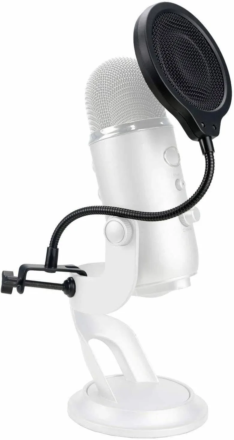 Yeti X Mic Windscreen - 4 Inch 3 Layers Pop Filter with Flexible 360&amp;deg; Gooseneck Clip for Blue Yeti X Mic to Improve Sound Quality by YOUSHARES