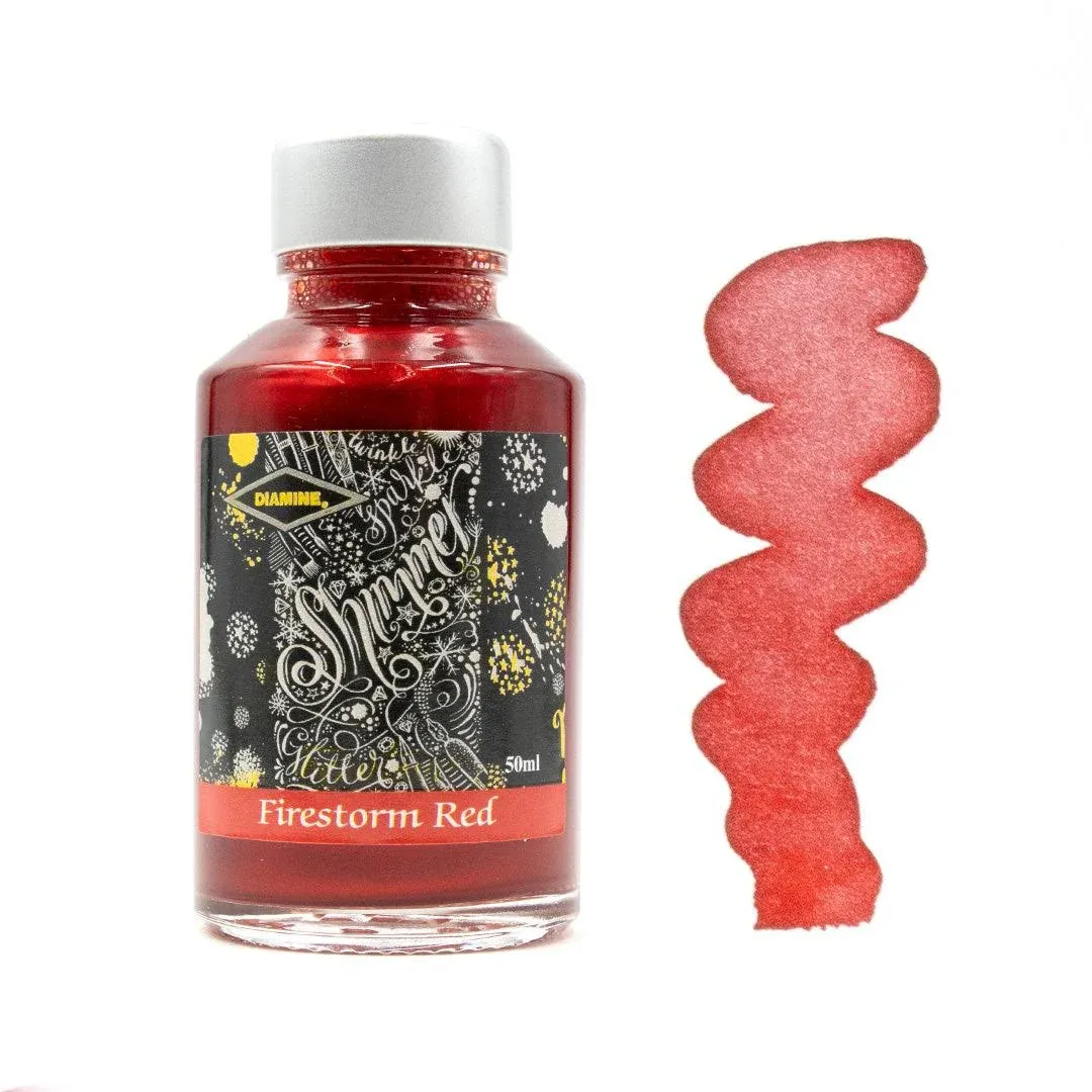 Diamine Shimmering Ink 50ml - Firestorm Red