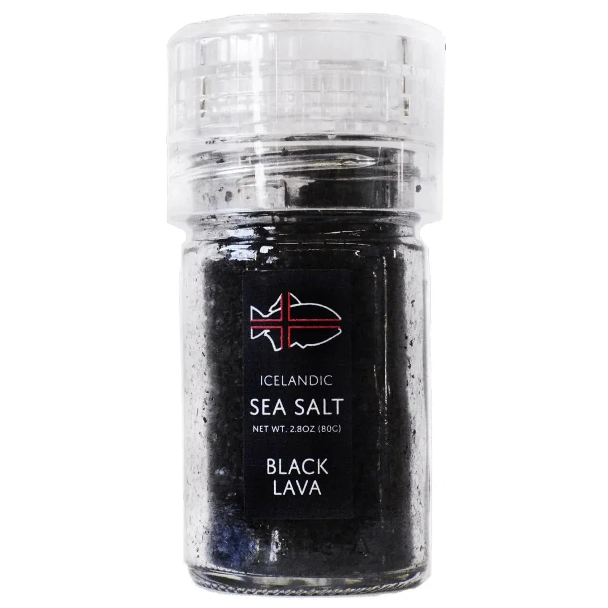 Black Lava Sea Salt - Icelandic, Adjustable Grinder