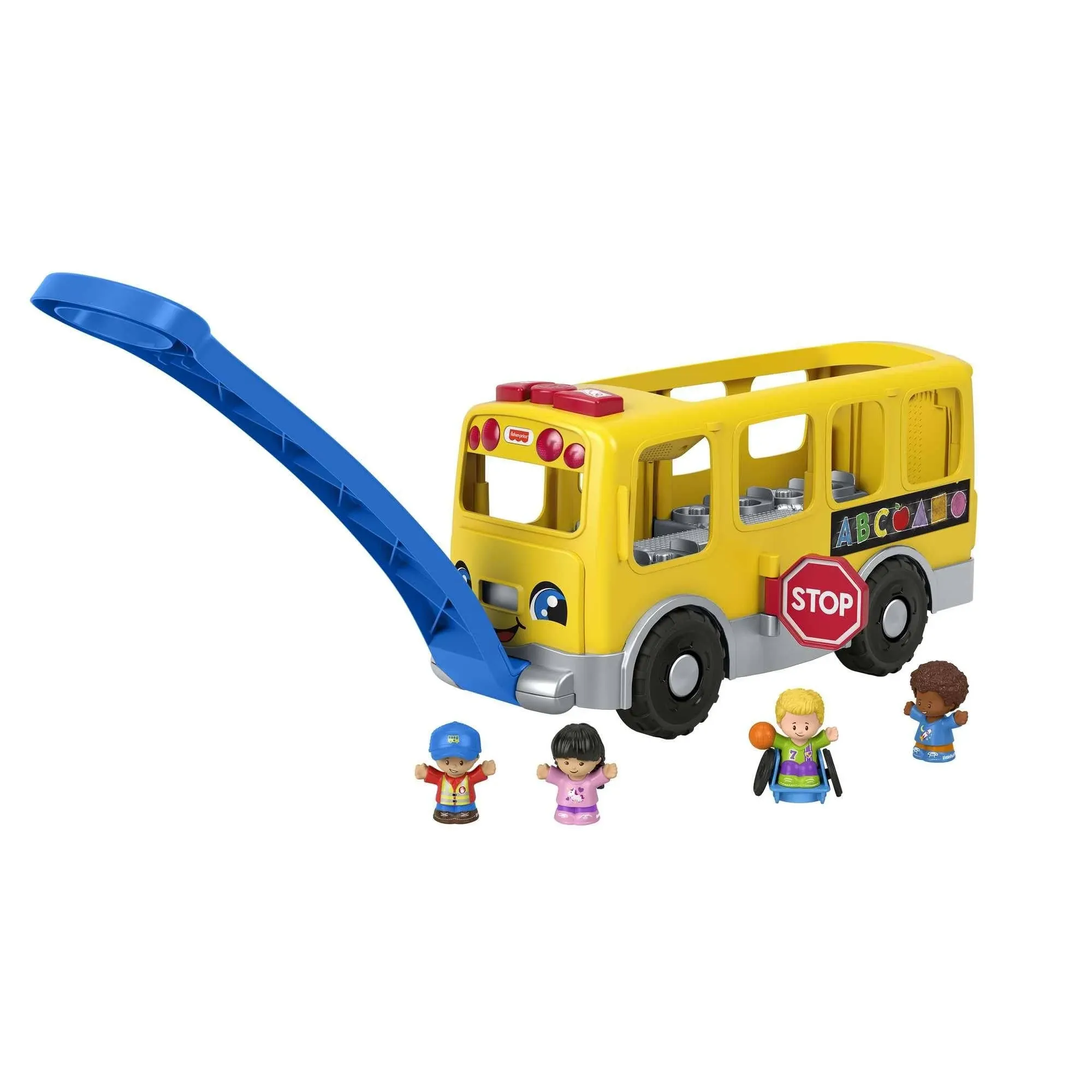 Big Yellow School Bus Toddler Musical Learning Toy with 4 Figures USA