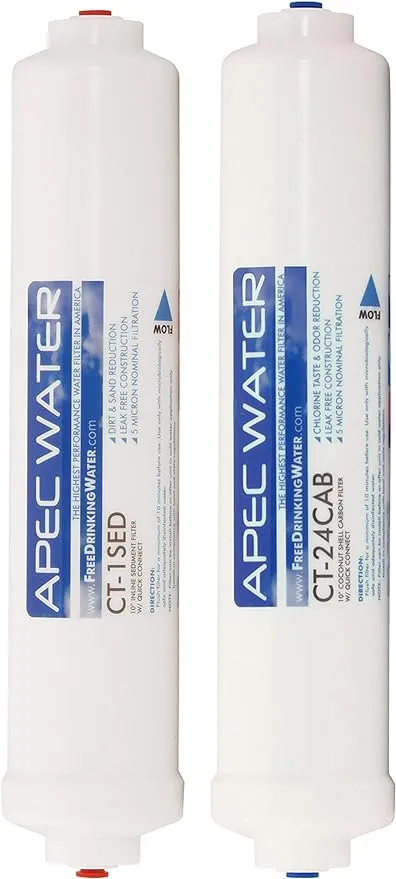 APEC Water Systems FILTER-SET-QUICK US Made Double Capacity Replacement Filter Set For Ultimate Series Reverse Osmosis Water Filter System Stage 1-2