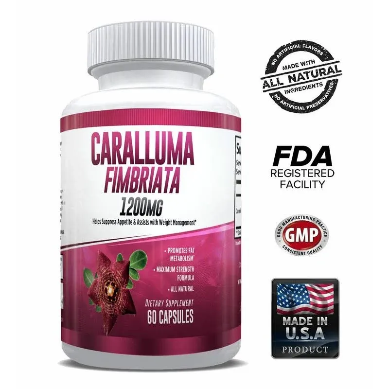 ORGANIC Caralluma Fimbriata Capsules  For Weight Loss  Appetite Suppressant