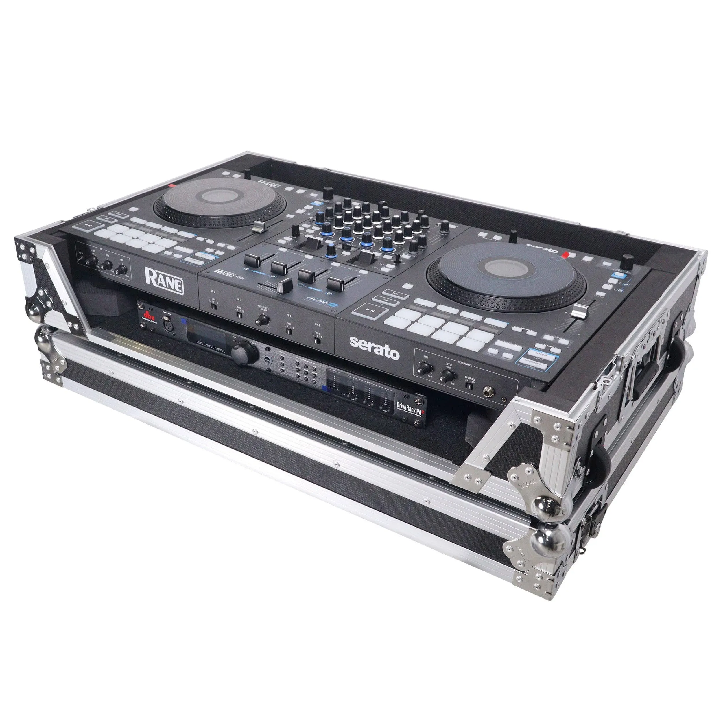 ProX XS-RANEFOURWBL Case For RANE Four DJ Controller w/ 1U Rack Space and Wheels | Reverb