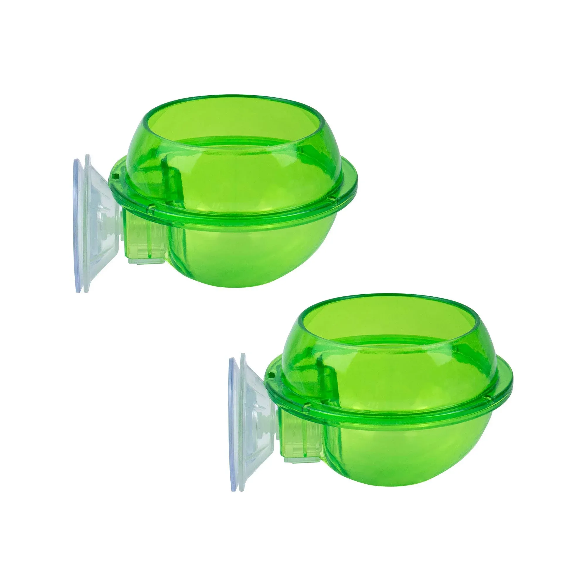 AUEAR, 2 Pack Reptiles Suction Cup Feeder Chameleon Feeding Food Cricket Bowl ...