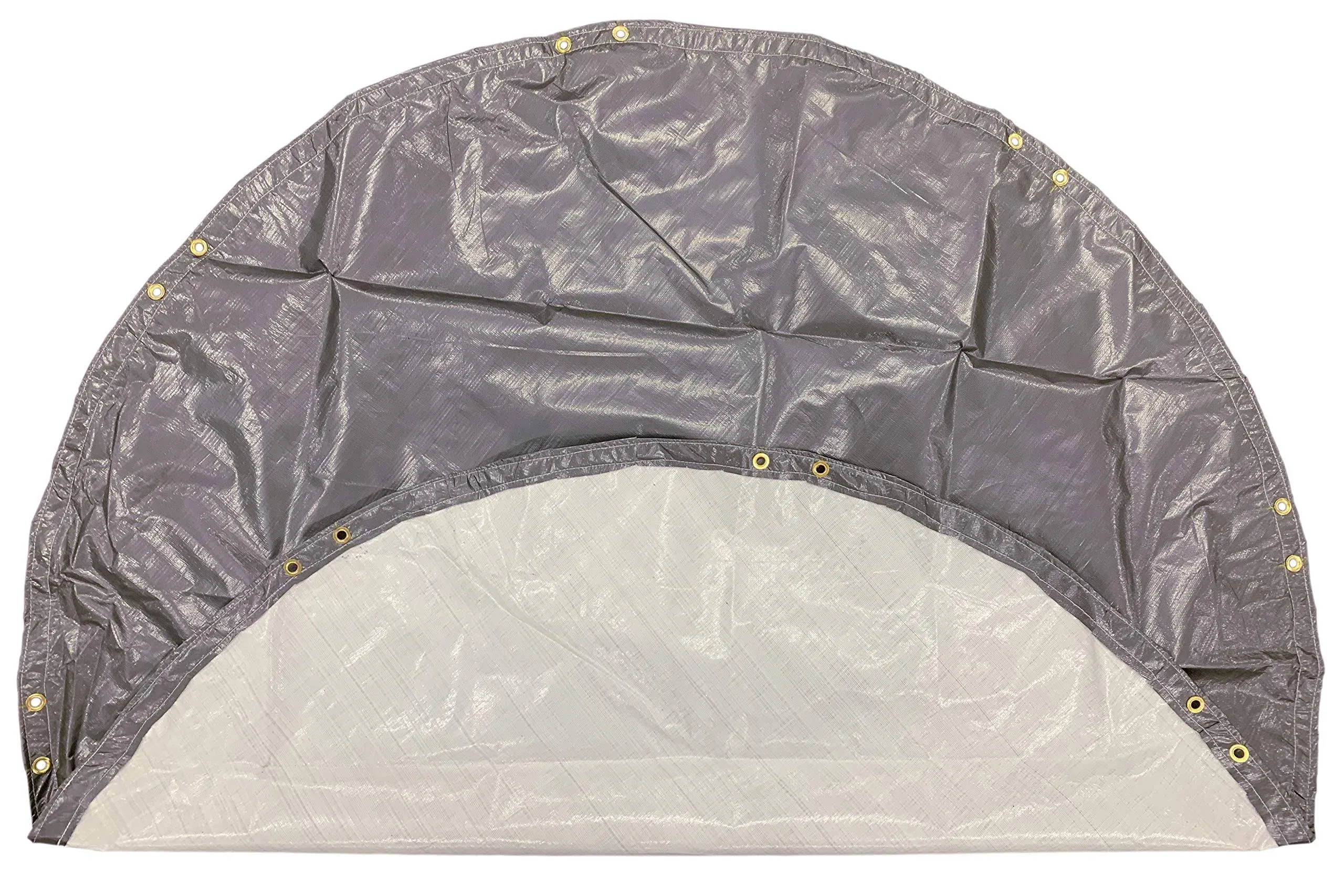 Round 10 Ft Diameter Tarp Heavy Duty Pool Firepit Sandbox Waterproof Field Cover