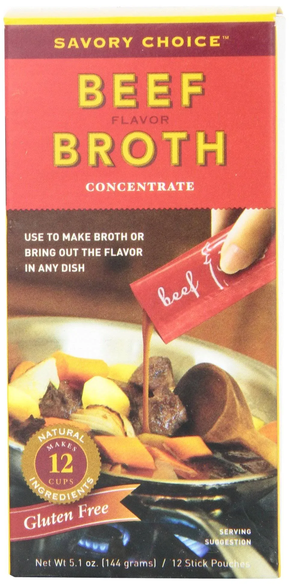 Savory Choice Liquid Beef Broth Concentrate, 5.1 Ounce Box