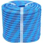 Braided Polyester Arborist Rigging Rope (3/8 inch X 100 feet) High Strength Outdoor Rope for Rock Climbing Hiking Camping Swing, Blue/Red