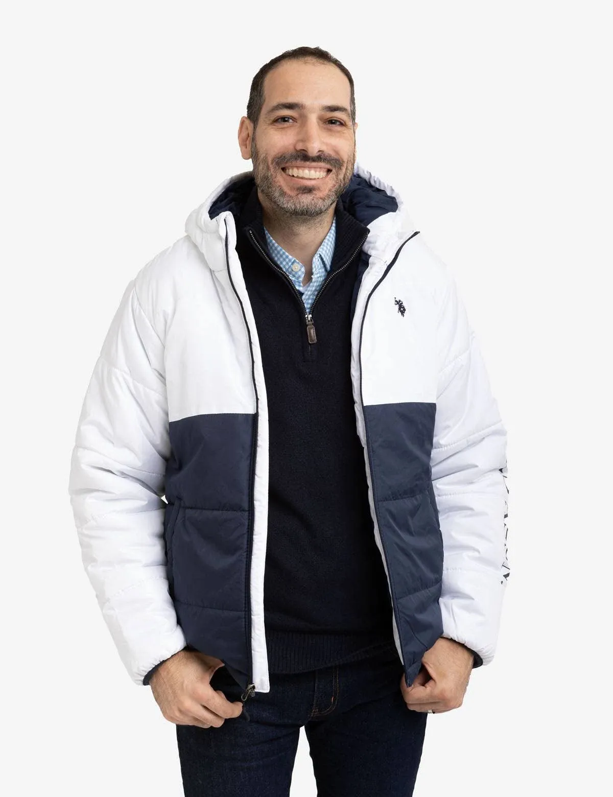 U.S. Polo Assn. Men’s Colorblocked Puffer Jacket